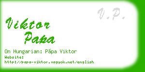 viktor papa business card